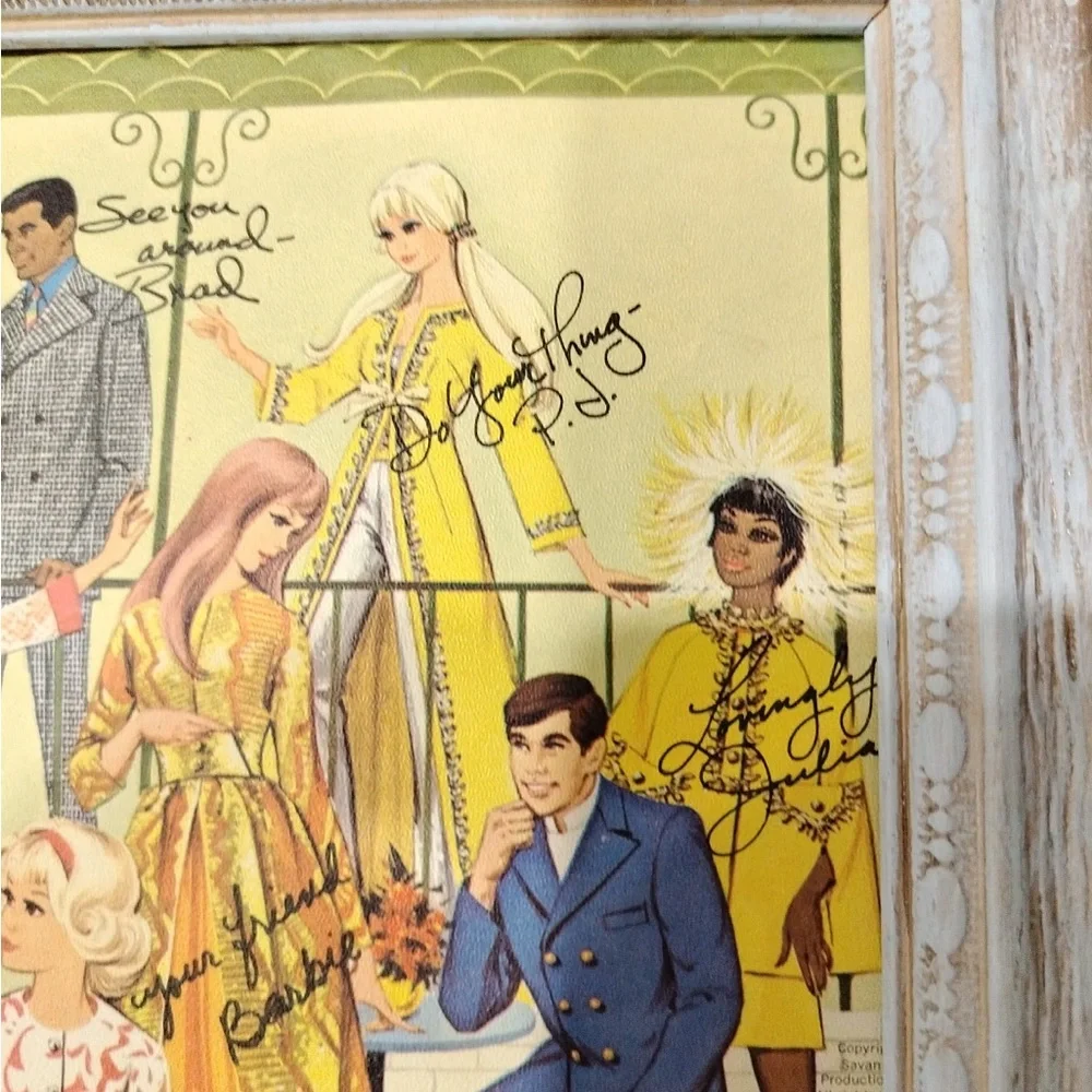 Vintage Mattel Barbie- Doll Family Portrait 1969-1970 8 1/2 X 11 Original Print